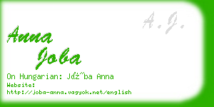 anna joba business card